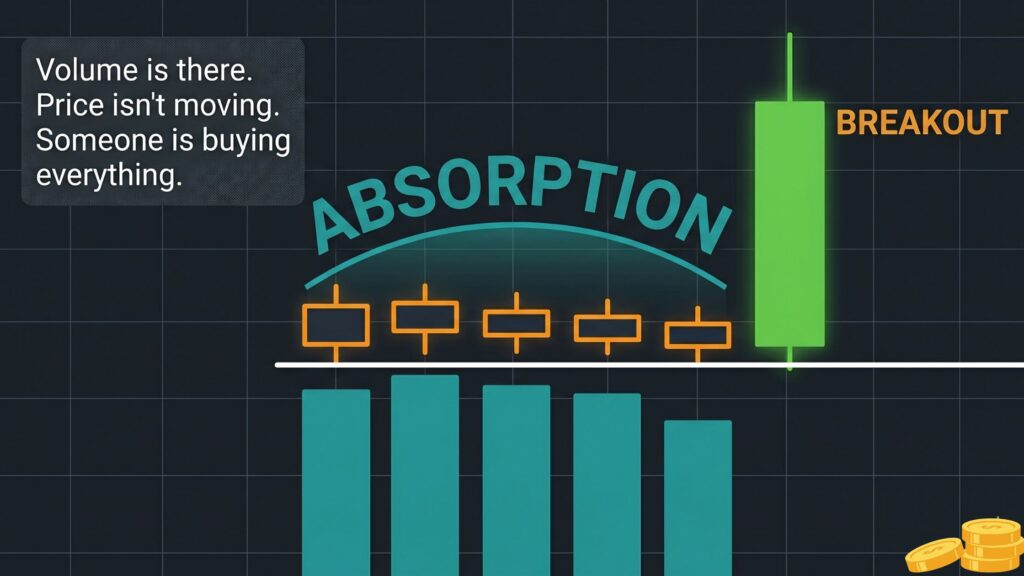 How to Read Price and Volume in Trading: The Bar Chart Method That Changes Everything narrow range bars absorption volume trading signal.jpg