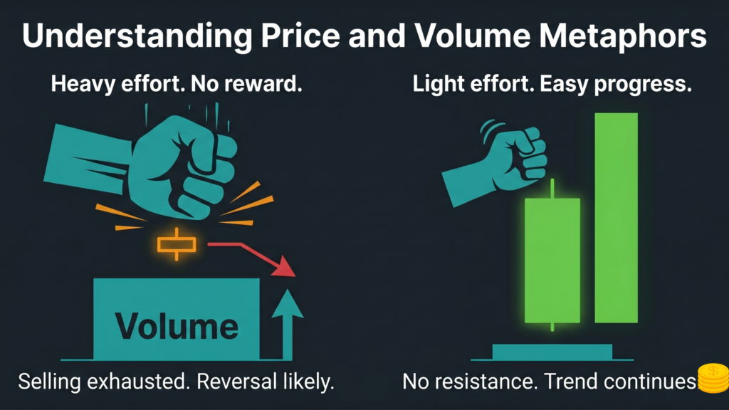 How to Read Price and Volume in Trading: The Bar Chart Method That Changes Everything price volume trading effort vs reward analysis.jpg