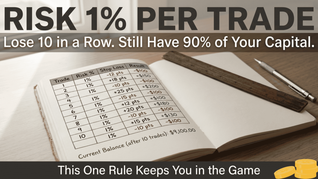 How to Build a Trading System That Actually Works (Complete Step-by-Step Guide) risk management 1 percent rule trading system.webp