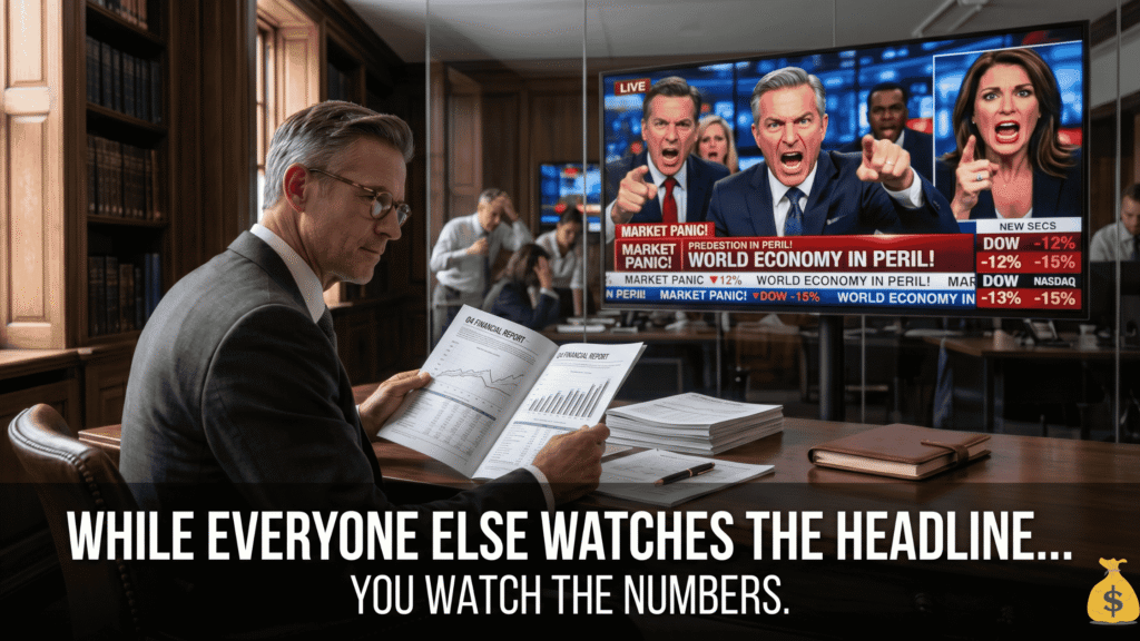 How to Analyze Stock Fundamentals Using Financial Statement Trends Contrarian fundamental investor studying financial statements while ignoring stock market news headlines
Title: Contrarian Investing Using Fundamentals Instead of Market Headlines