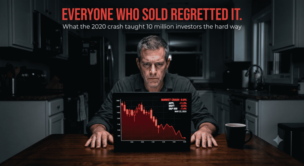 What Is the Stock Market and How Does It Work? A Beginner's Guide Man staring at falling stock market chart on laptop at night why selling during a stock market crash is a mistake
