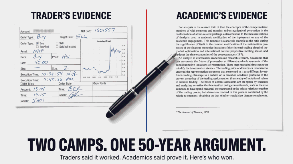 Does Price Action Trading Actually Work? What the Science Says Traders evidence vs academics evidence documents side by side the 50 year debate over whether price action trading works